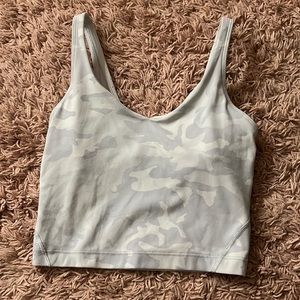 Lululemon camp white aligned tank top size 0